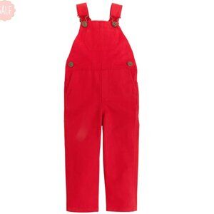 Little English red overalls longall jon jon bid 24 months red twill essential